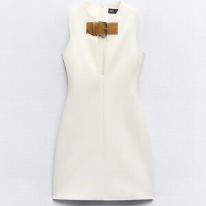 ZARA BELTED TAILORED DRESS